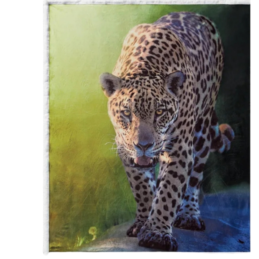 New Leopard Sherpa Throw